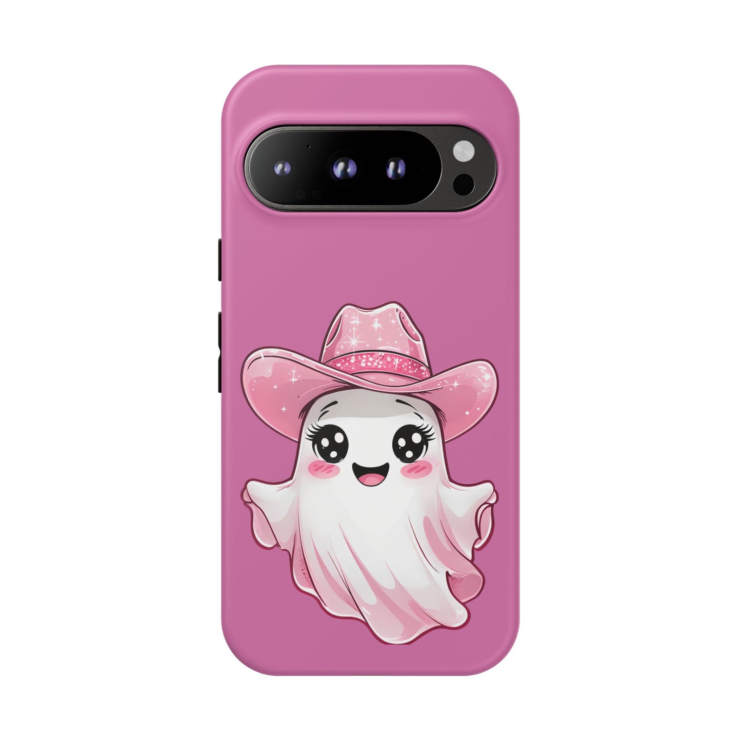 Cute Ghost Phone Case - Fun, Whimsical, Kawaii, Halloween, Gift Idea, Pink Ghost Design