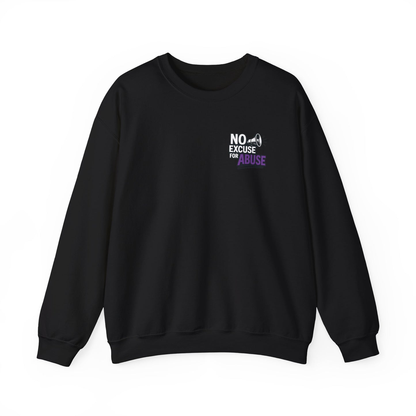 Awareness Sweatshirt - Unisex Heavy Blend™ Crewneck Sweatshirt, Domestic Violence Support Jumper, No Excuse For Abuse