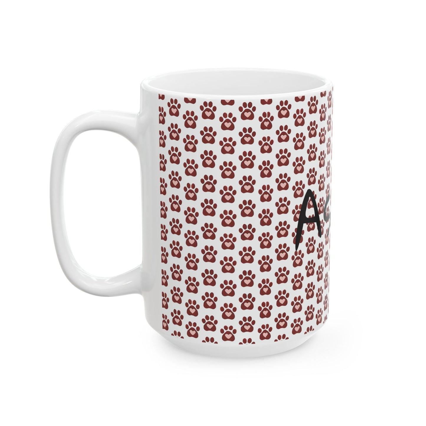 Paw Print Ceramic Mug - Perfect for Pet Lovers, Dog/Cat Gifts, Coffee/Tea Drinkware, Animal Enthusiasts, Birthday/Anniversary