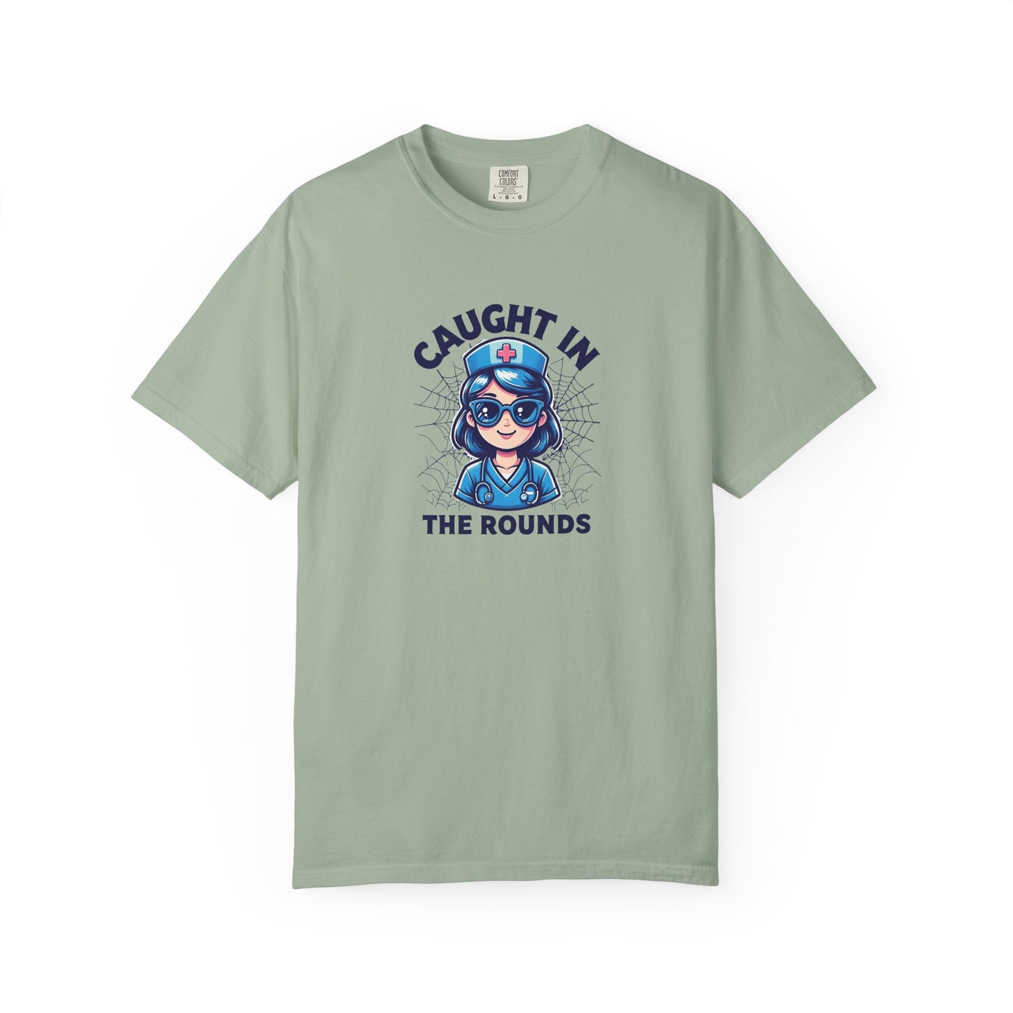 Nurse Humor T-Shirt, Caught in the Rounds Tee, Fun Gift for Healthcare Workers, Medical Apparels for Nurses, Casual Wear, Nursing [...]