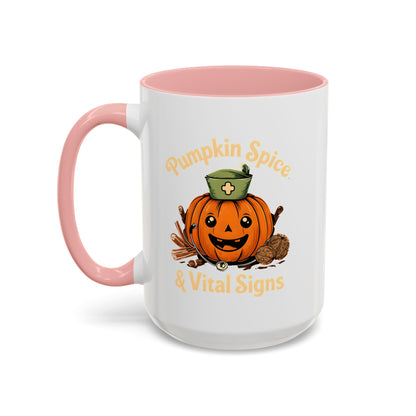 Pumpkin Spice Coffee Mug - Perfect for Fall Decor, Nursing Gifts, Halloween Parties, Cozy Mornings, Harvest Gatherings