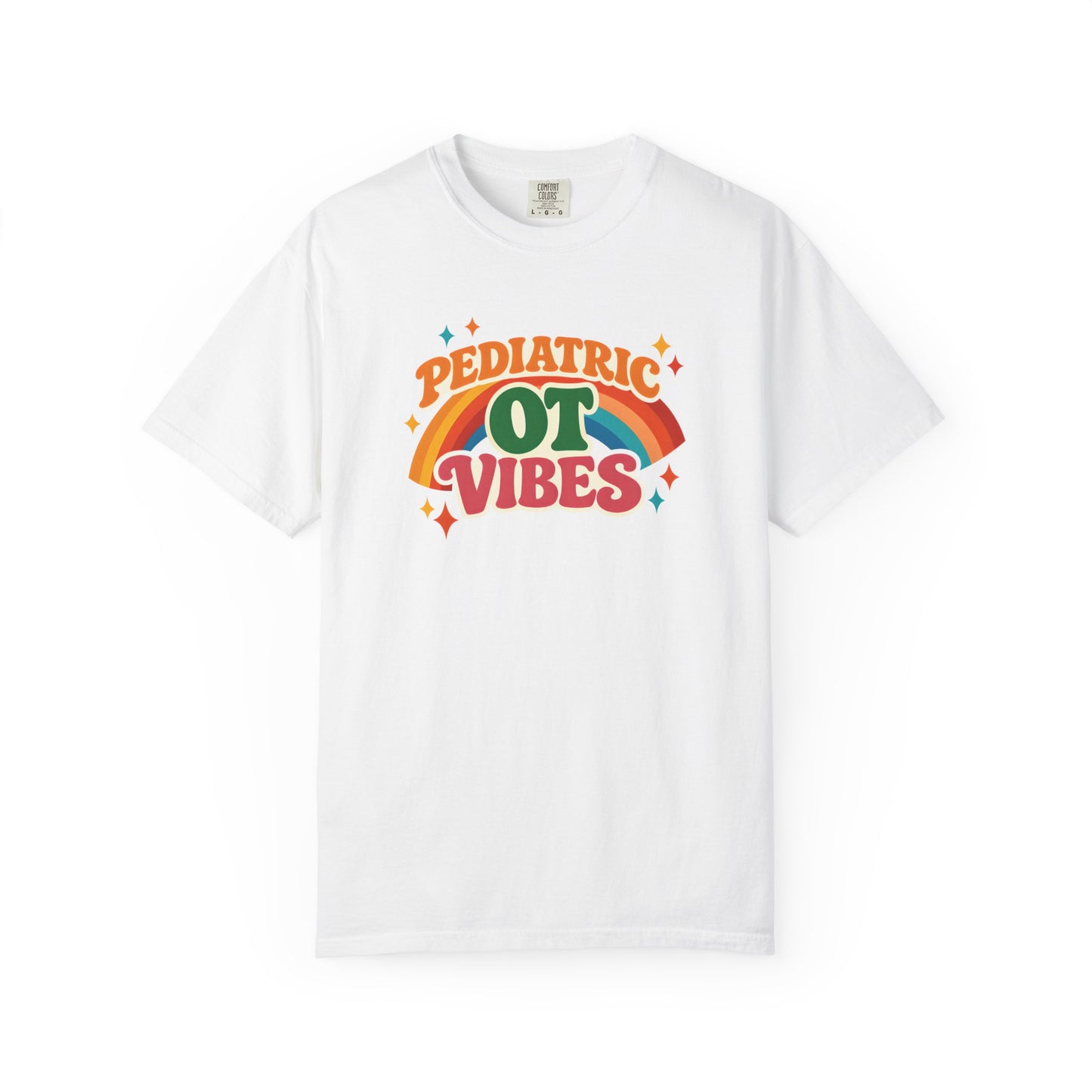 Pediatric OT Vibes T-shirt | Retro Rainbow Occupational Therapy Tee