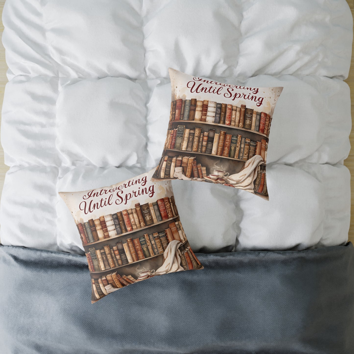 Cozy Literary Square Pillow | Home Decor for Book Lovers | Perfect for Fall Decor, Reading Nook, Gift for Bookworms, Cozy Living [...]
