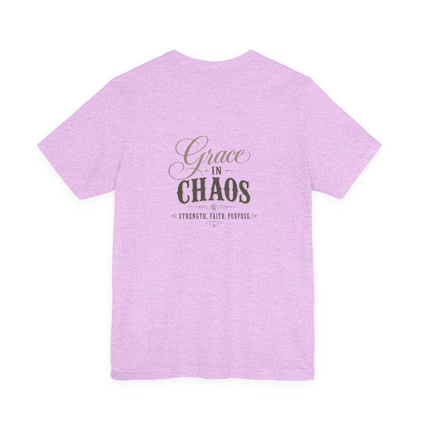 Grace in Chaos Tee | Inspirational scripture typography shirt