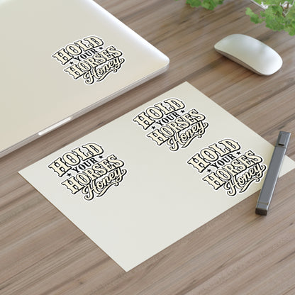 Hold Your Horses Honey Sticker Sheet | Western Retro Phrase Stickers