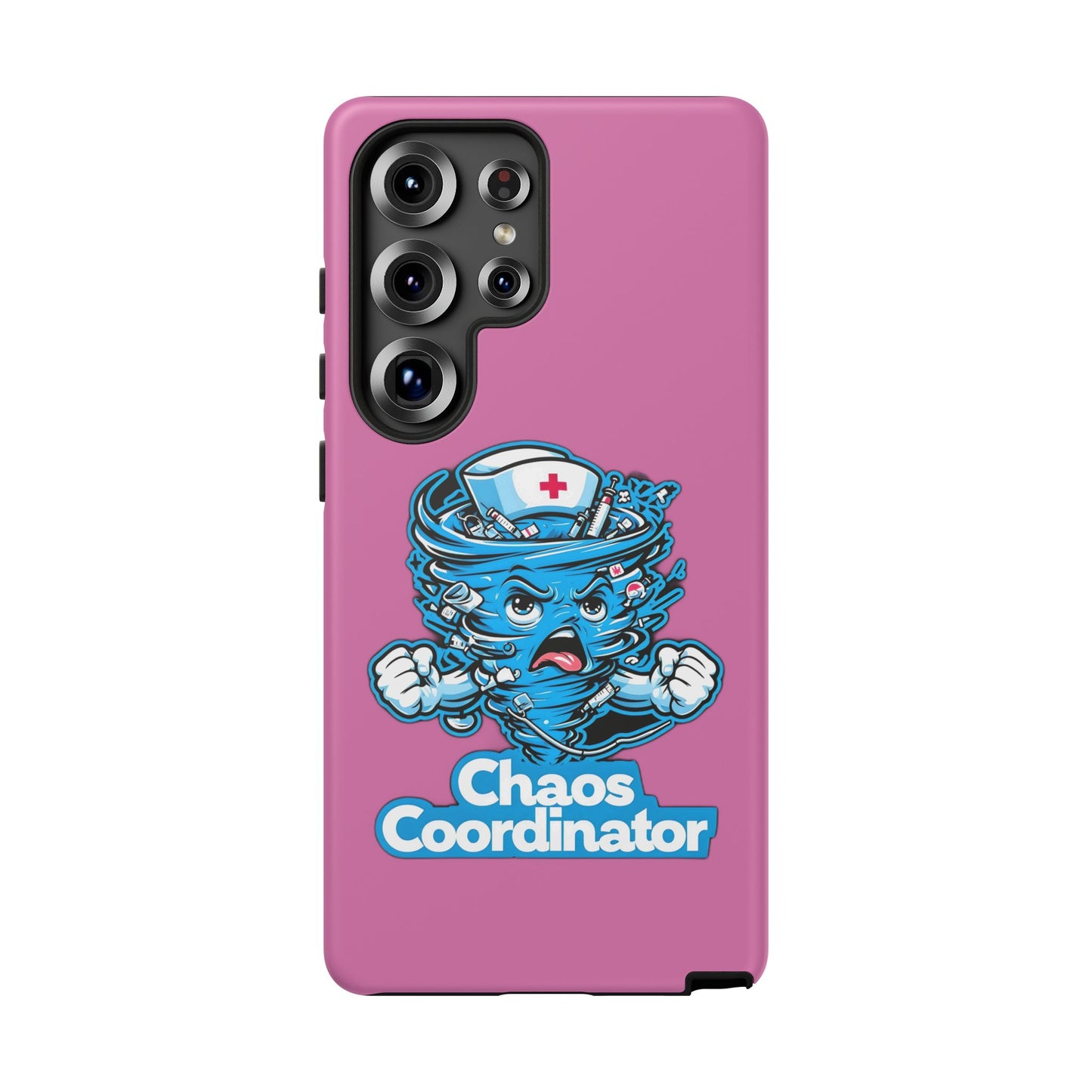 Chaos Coordinator Phone Case, Fun Nurse Gift, Tough Cases for Healthcare Heroes, Unique Cell Phone Cover, Funny Medical Humor/ Pink