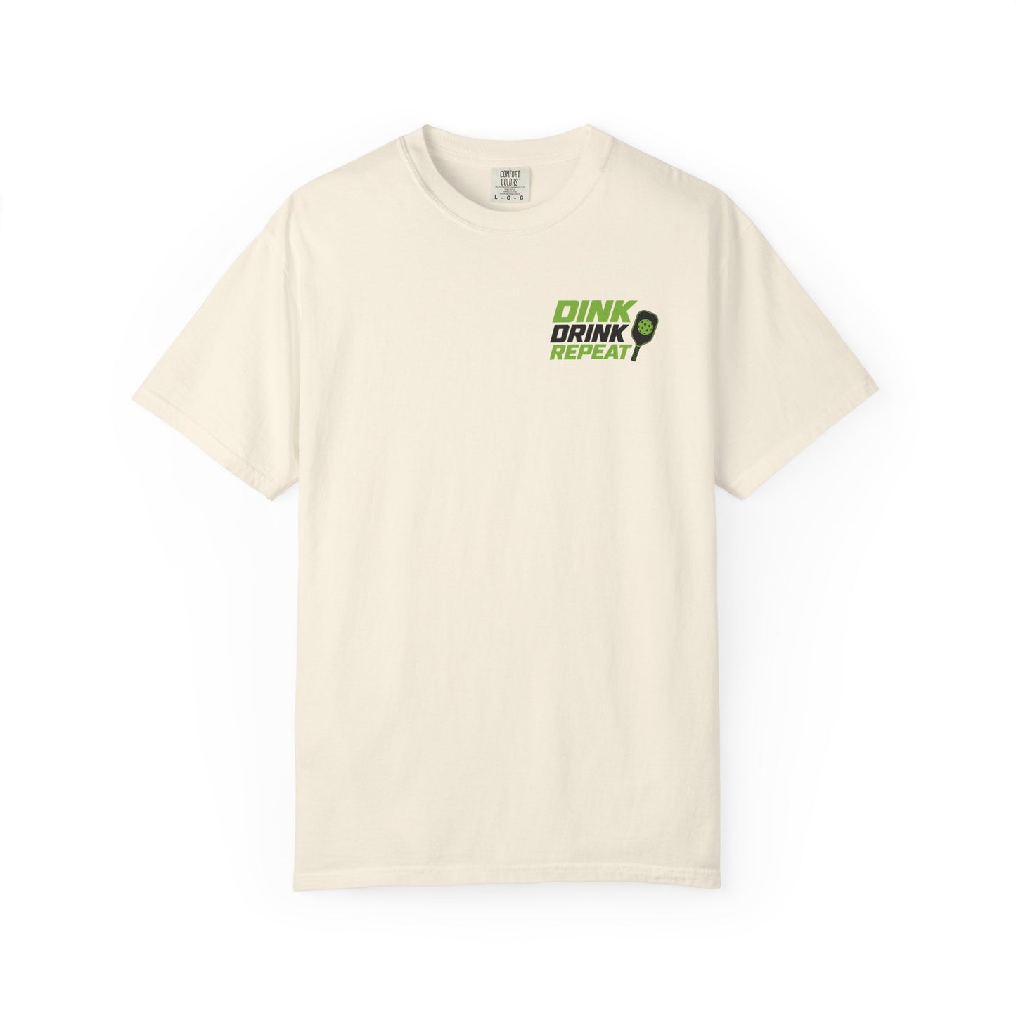 Dink Drink Repeat T-shirt | Pickleball Paddle Graphic