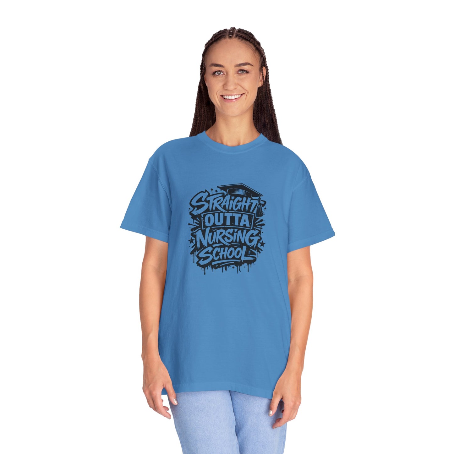 Straight Outta Nursing School T-shirt | Nursing Graduate Tee, Cap Graphic