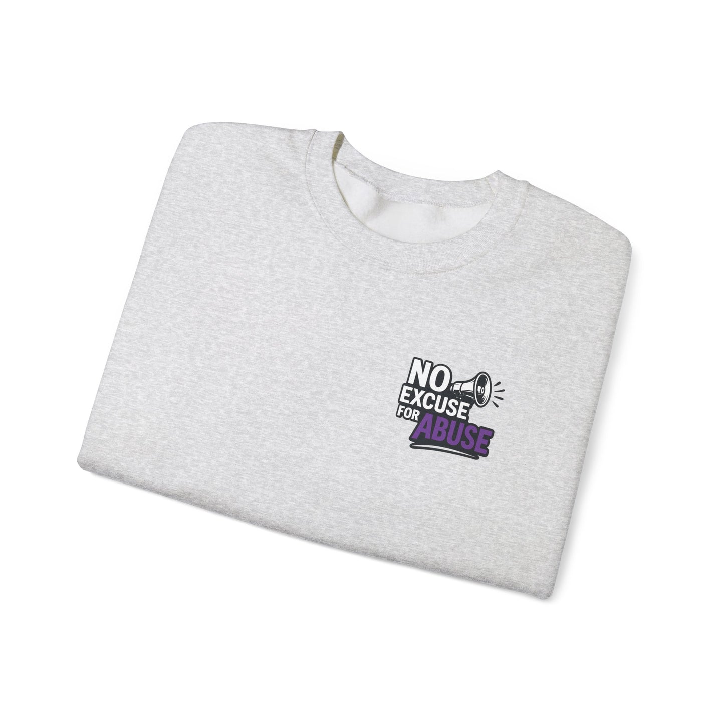 Awareness Sweatshirt - Unisex Heavy Blend™ Crewneck Sweatshirt, Domestic Violence Support Jumper, No Excuse For Abuse
