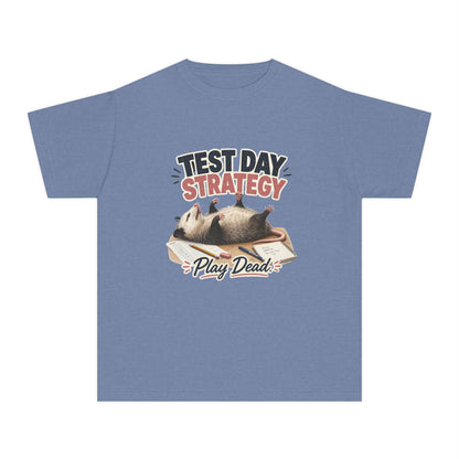 Test Day Strategy Play Dead Youth Tee | Possum Illustration, Back-to-School