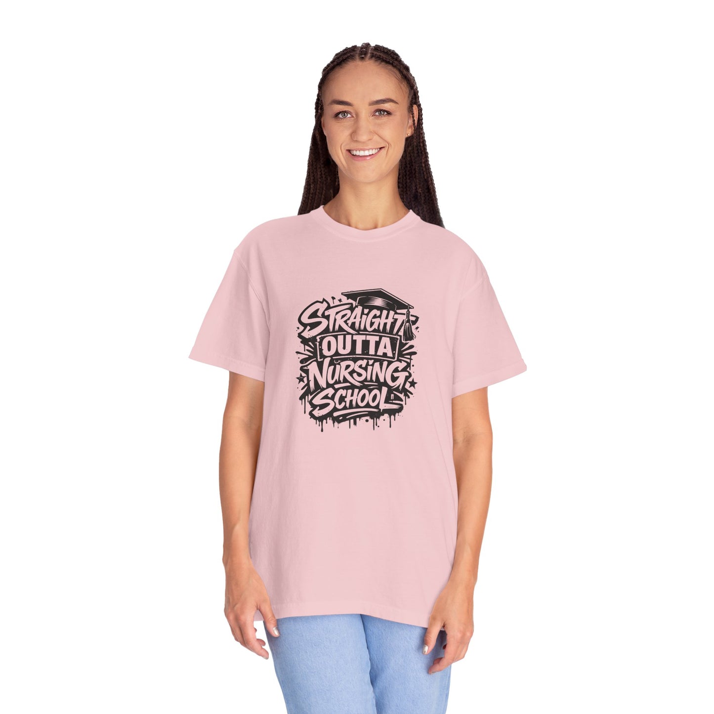 Straight Outta Nursing School T-shirt | Nursing Graduate Tee, Cap Graphic