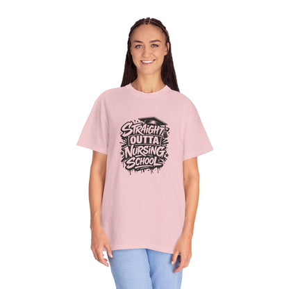 Straight Outta Nursing School T-shirt | Nursing Graduate Tee, Cap Graphic