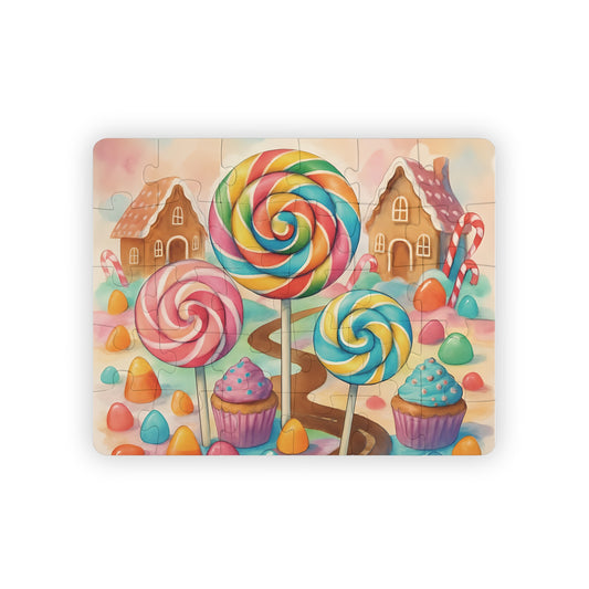 Whimsical Candyland Kids' Puzzle, Sweet Treats Puzzle, Educational Toy, Gifts for Children, Family Activity, Holiday Fun