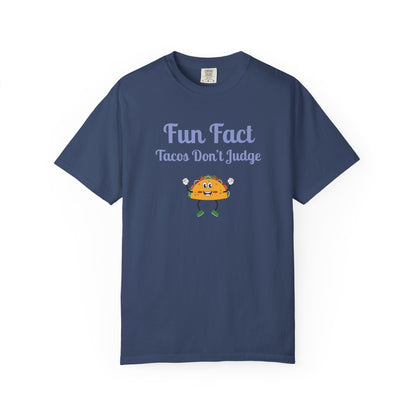 Fun Fact Taco Unisex Tee - Humorous Foodie Shirt, Gift for Taco Lovers, Casual Wear, Cute Graphic Tee