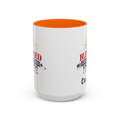 Blessed Unbothered Free, Coffee Mug | Accent Coffee Mug