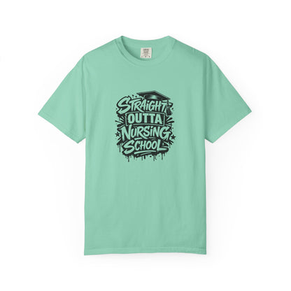 Straight Outta Nursing School T-shirt | Nursing Graduate Tee, Cap Graphic
