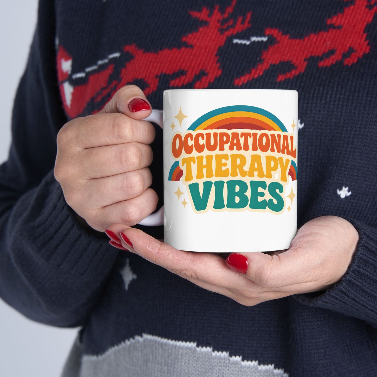 Occupational Therapy Vibes Retro Personalized Mug