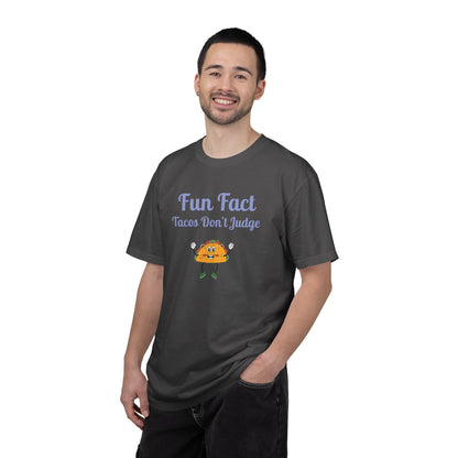 Fun Fact Taco Unisex Tee - Humorous Foodie Shirt, Gift for Taco Lovers, Casual Wear, Cute Graphic Tee