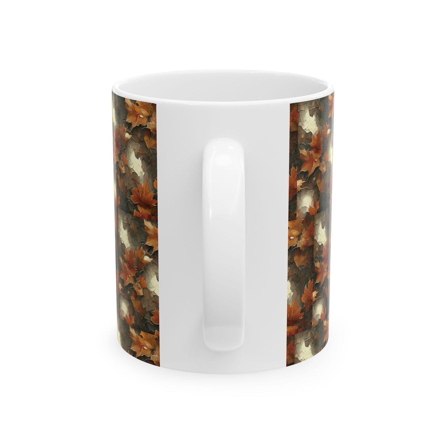 Autumn Leaves Ceramic Mug, Fall Drinkware, Coffee Tea Cup, Seasonal Home Decor, Gift for Nature Lovers