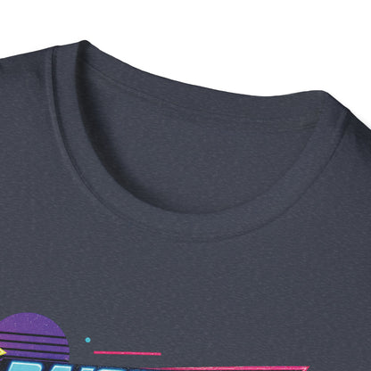 Raised on Jesus & Hose Water T-Shirt | Retro Neon Christian Faith Graphic