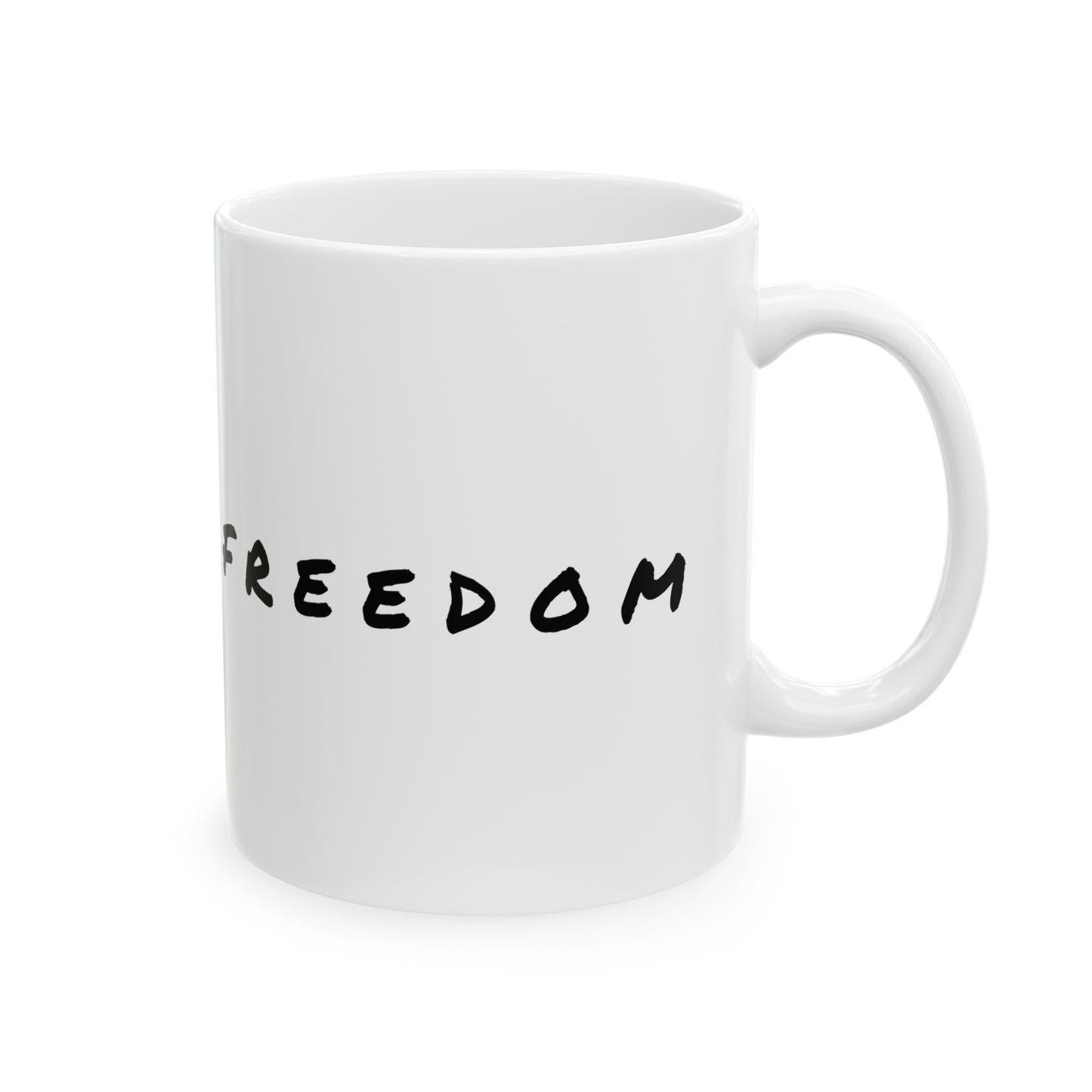 Ceramic Coffee Mug - 'Freedom' Inspirational Gift, Unique Home Décor, Motivational, Perfect for Birthdays, Graduations, Celebrations