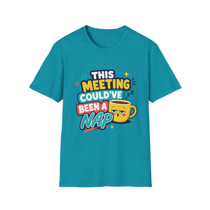 This Meeting Could've Been A Nap T-Shirt | Funny Coffee Cartoon Tee