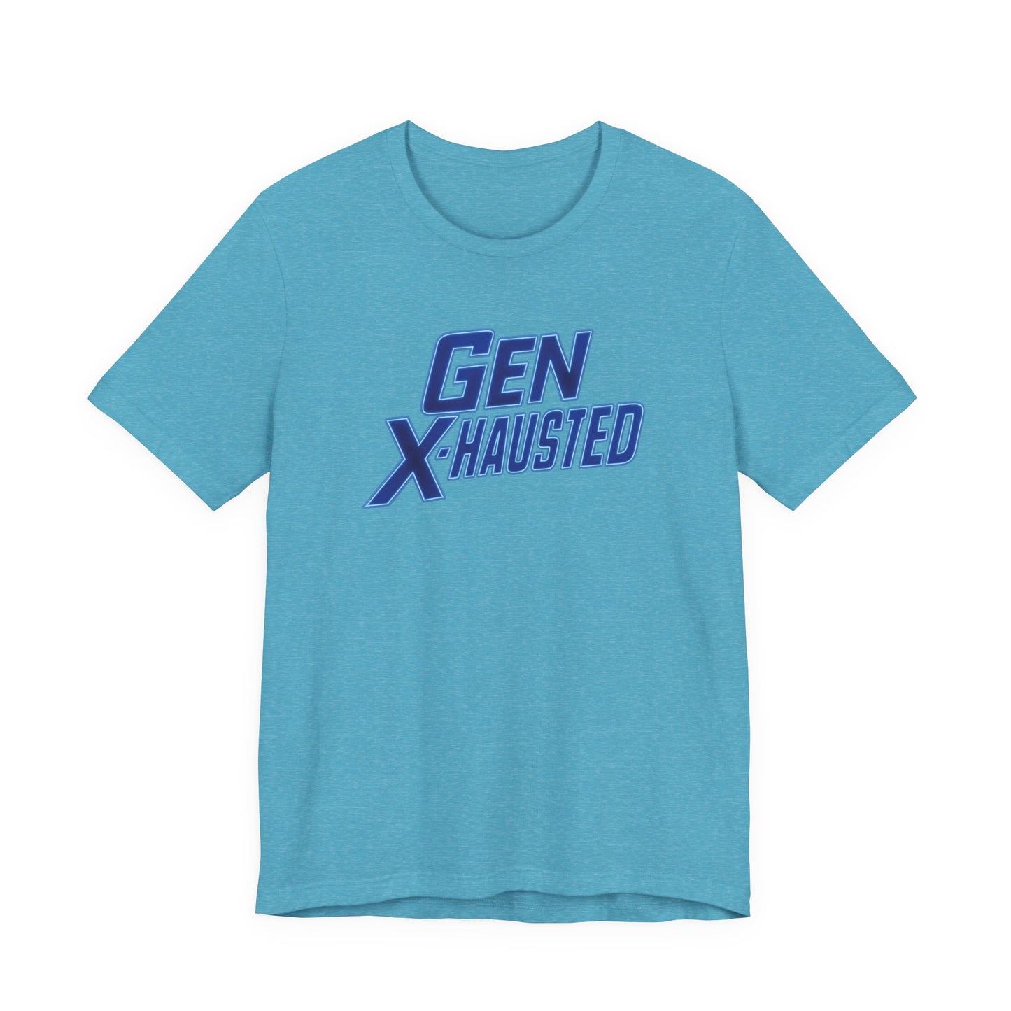 Gen X-Hausted Unisex Tee - Retro Humor Tee, Gift for Gen X, Casual Wear, Trendy Graphic Shirt, Unique Meme Apparel