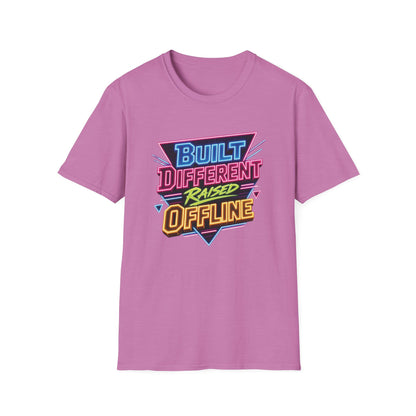 Built Different Raised Offline T-Shirt | Retro 80s Neon Graphic Tee