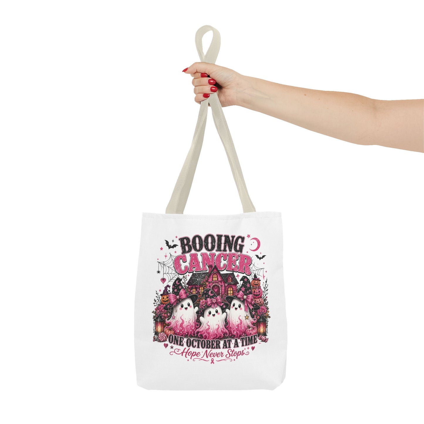 Booing Cancer Halloween ghosts design Tote | One October at a Time