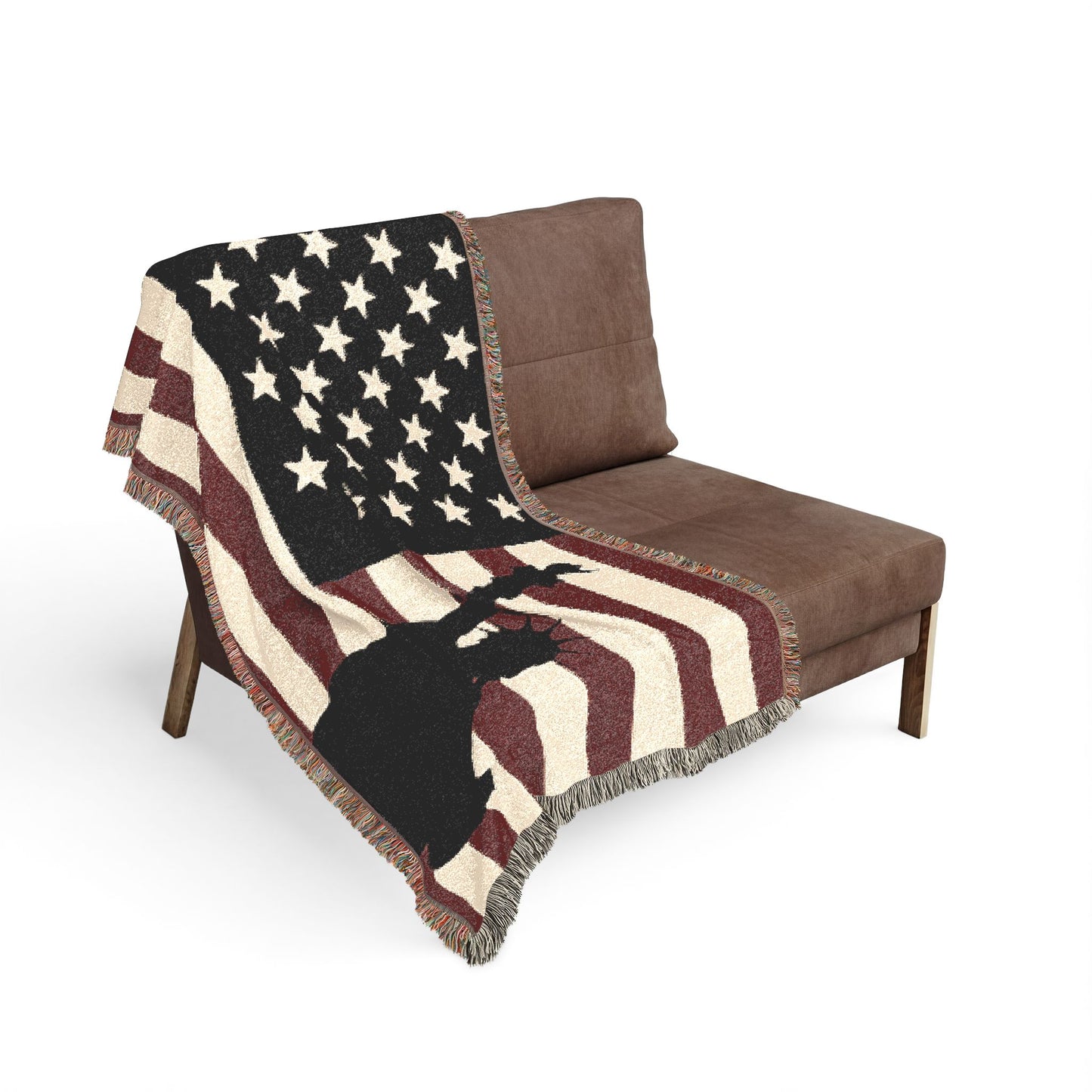 Patriotic Woven Blanket | American Flag Throw, Cozy Home Decor, Independence Day Gift, Memorial Day Blanket, USA Pride Decor