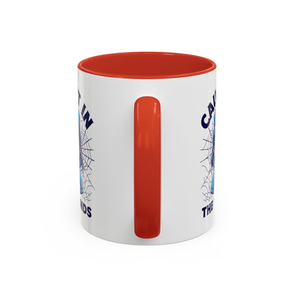 Nurse Coffee Mug, Cute Nursing Gift, Healthcare Appreciation, Fun Spider Design, Caught in the Rounds Mug