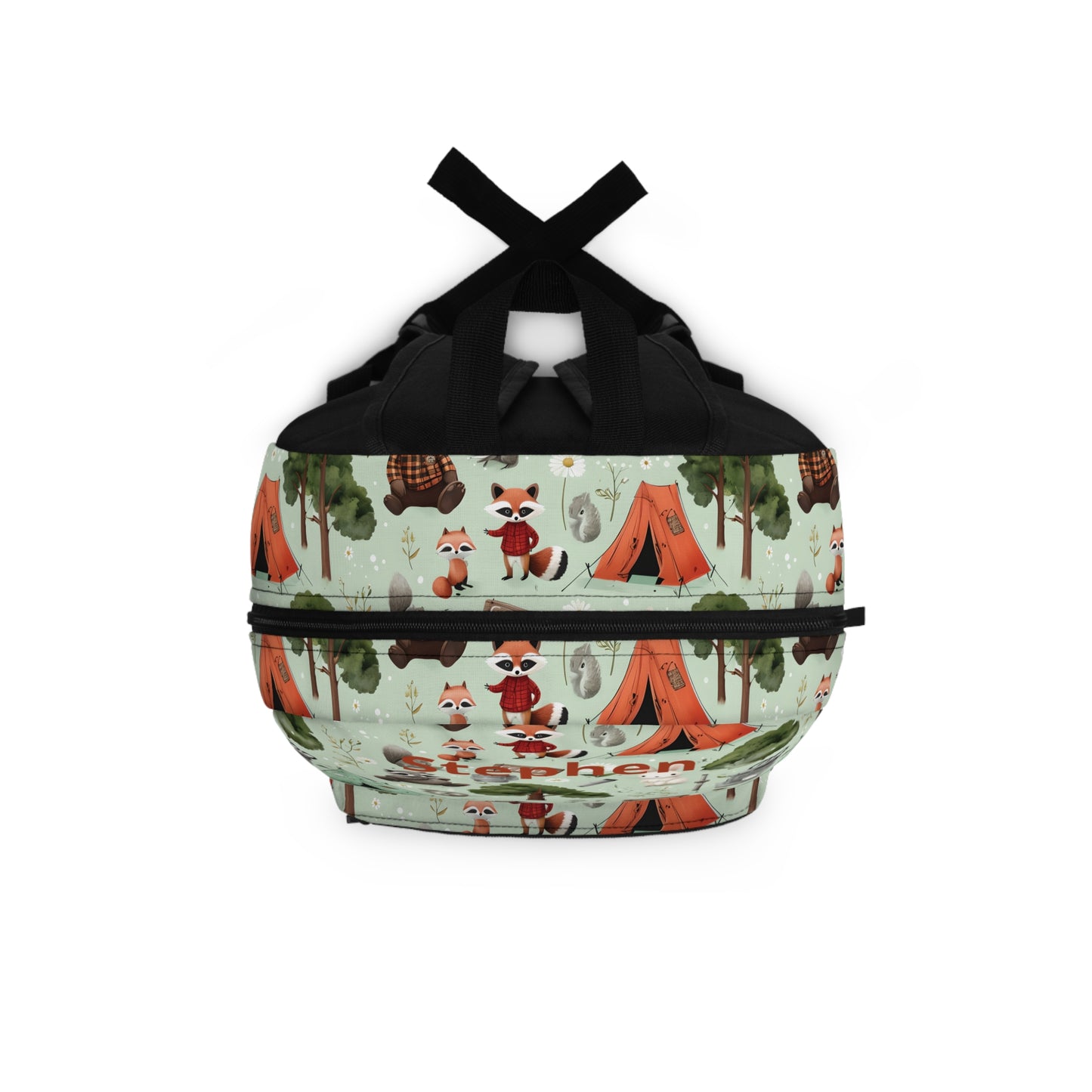 Personalized Camp Backpack for Kids | Cute Forest Animals & Tents | Boys Girls School Bag | Woodland Animal Backpack | Back to School