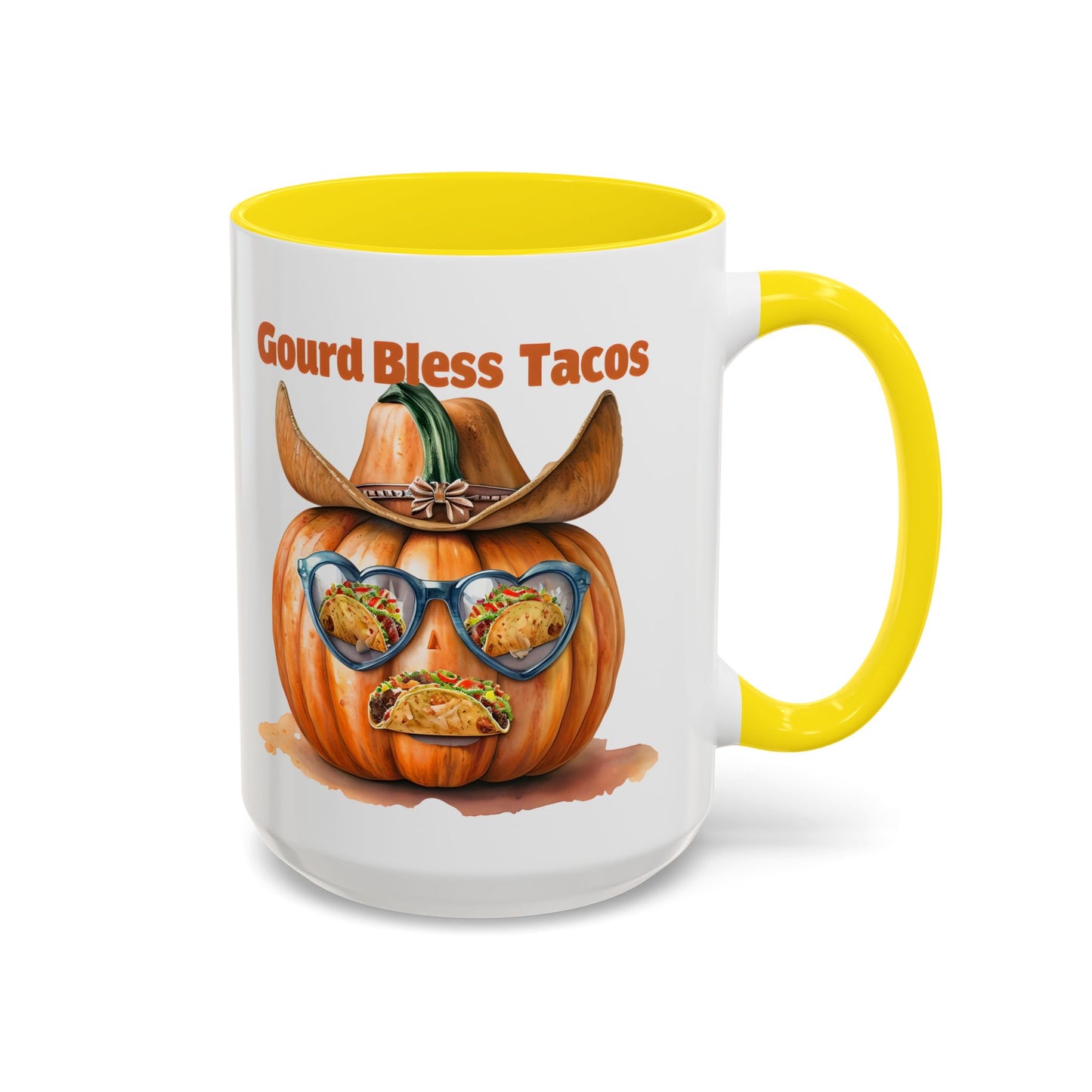 Gourd Bless Tacos Coffee Mug - Perfect for Fall, Halloween, Thanksgiving, Taco Lovers, Kitchen Decor