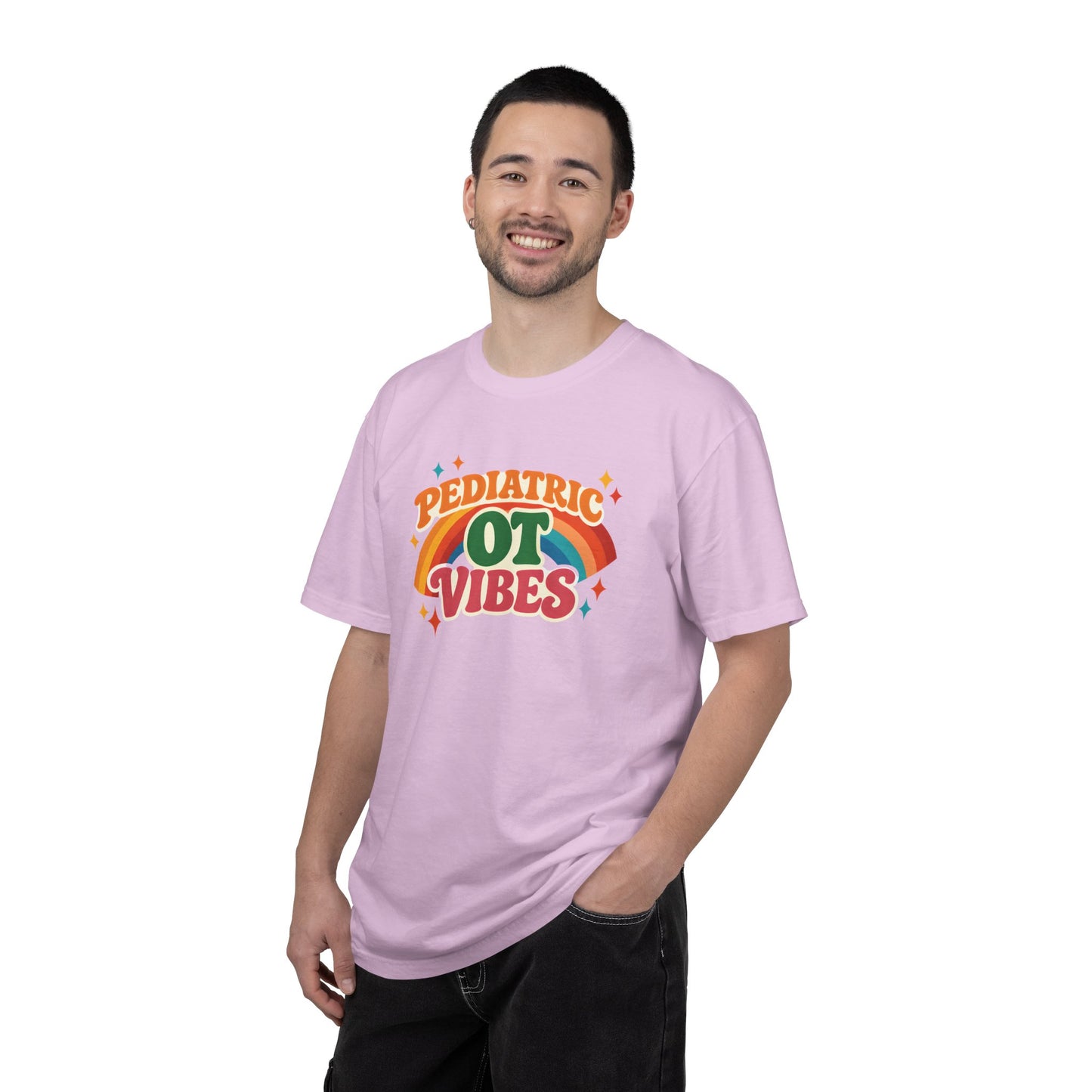 Pediatric OT Vibes T-shirt | Retro Rainbow Occupational Therapy Tee