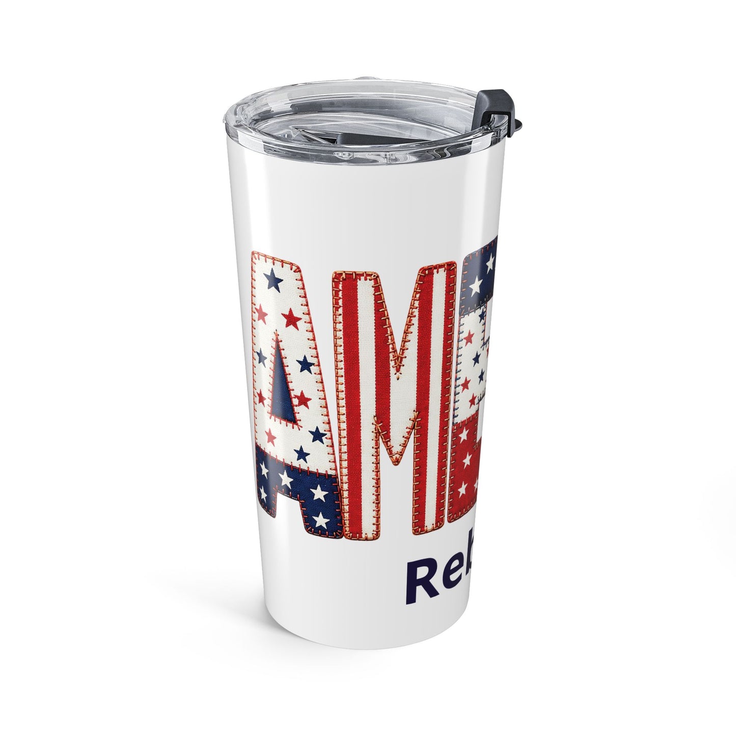 Patriotic USA Lettering Tumbler 20oz | Custom Name Option