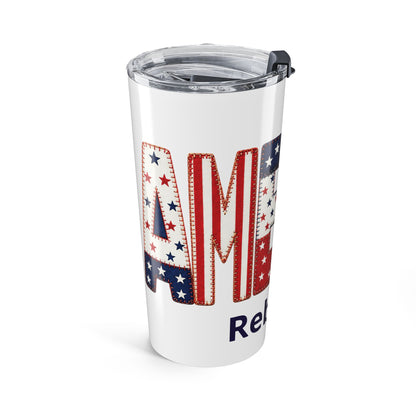 Patriotic USA Lettering Tumbler 20oz | Custom Name Option