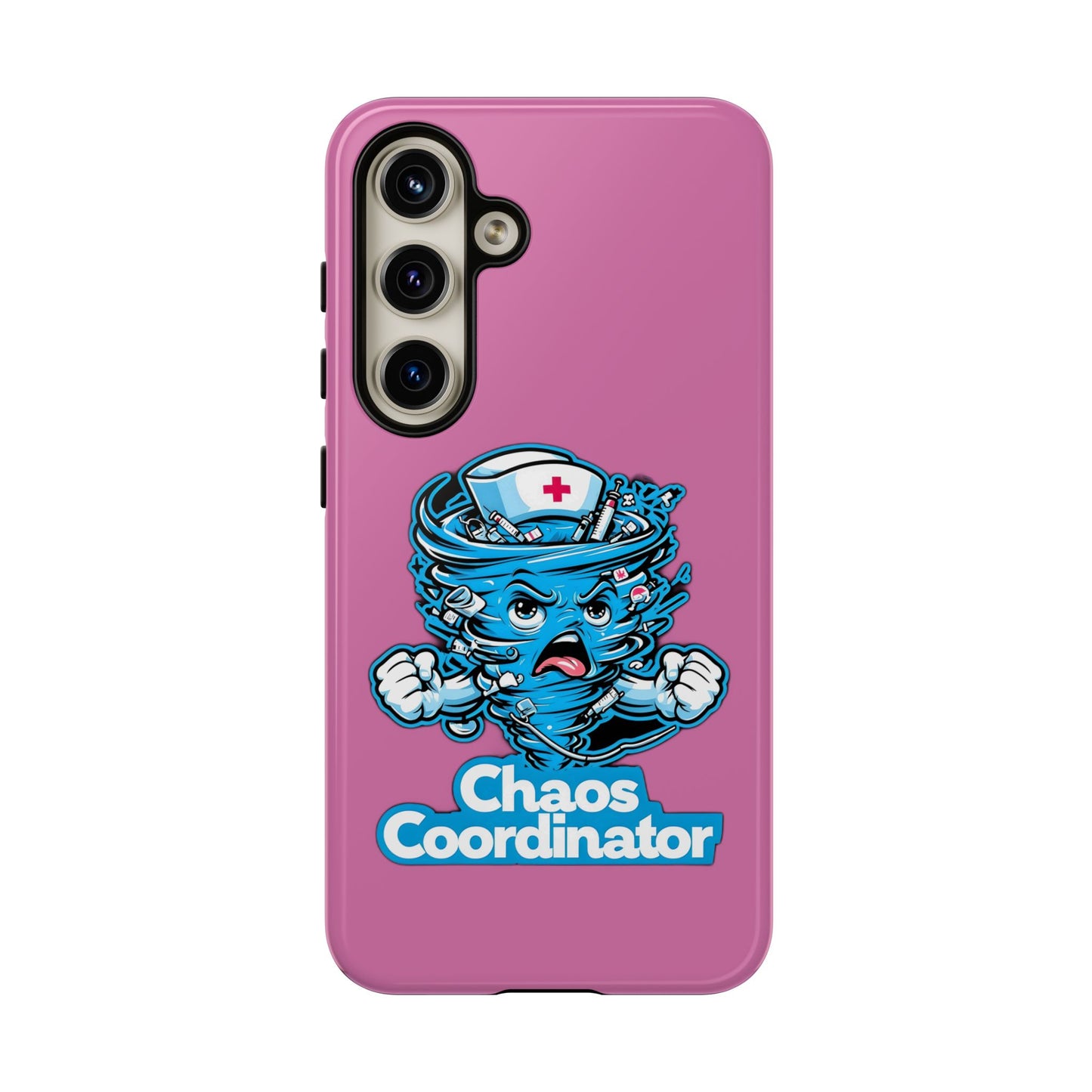Chaos Coordinator Phone Case, Fun Nurse Gift, Tough Cases for Healthcare Heroes, Unique Cell Phone Cover, Funny Medical Humor/ Pink