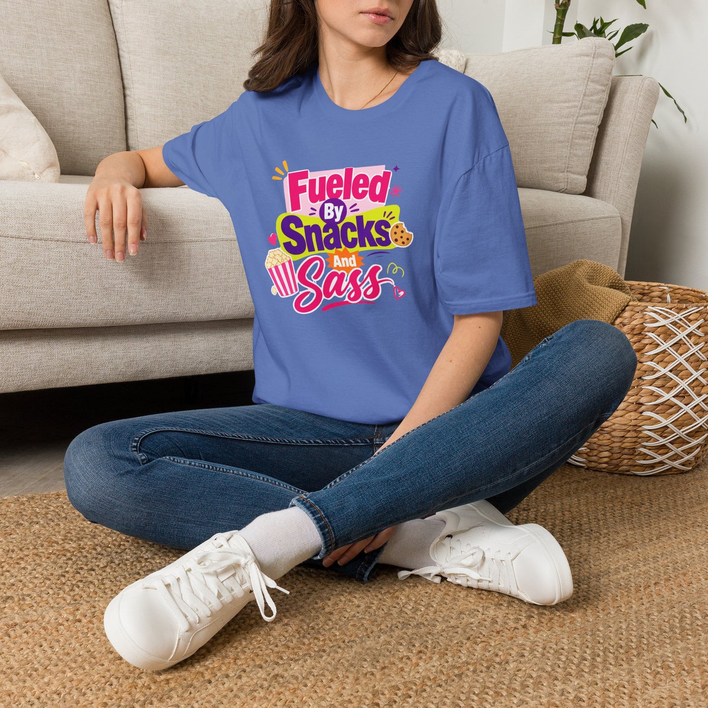 Fueled by Snacks and Sass T-Shirt | Snack Quote Tee