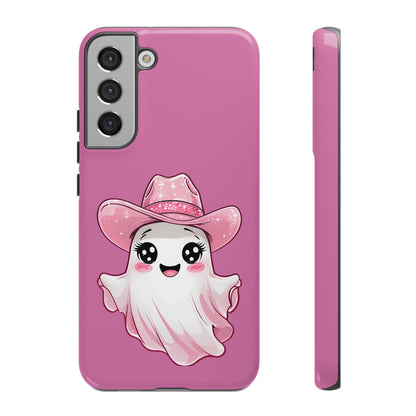 Cute Ghost Phone Case - Fun, Whimsical, Kawaii, Halloween, Gift Idea, Pink Ghost Design