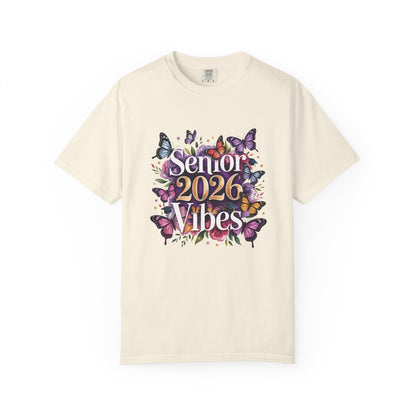 Senior 2026 Vibes T-Shirt | Butterfly Graduation Design