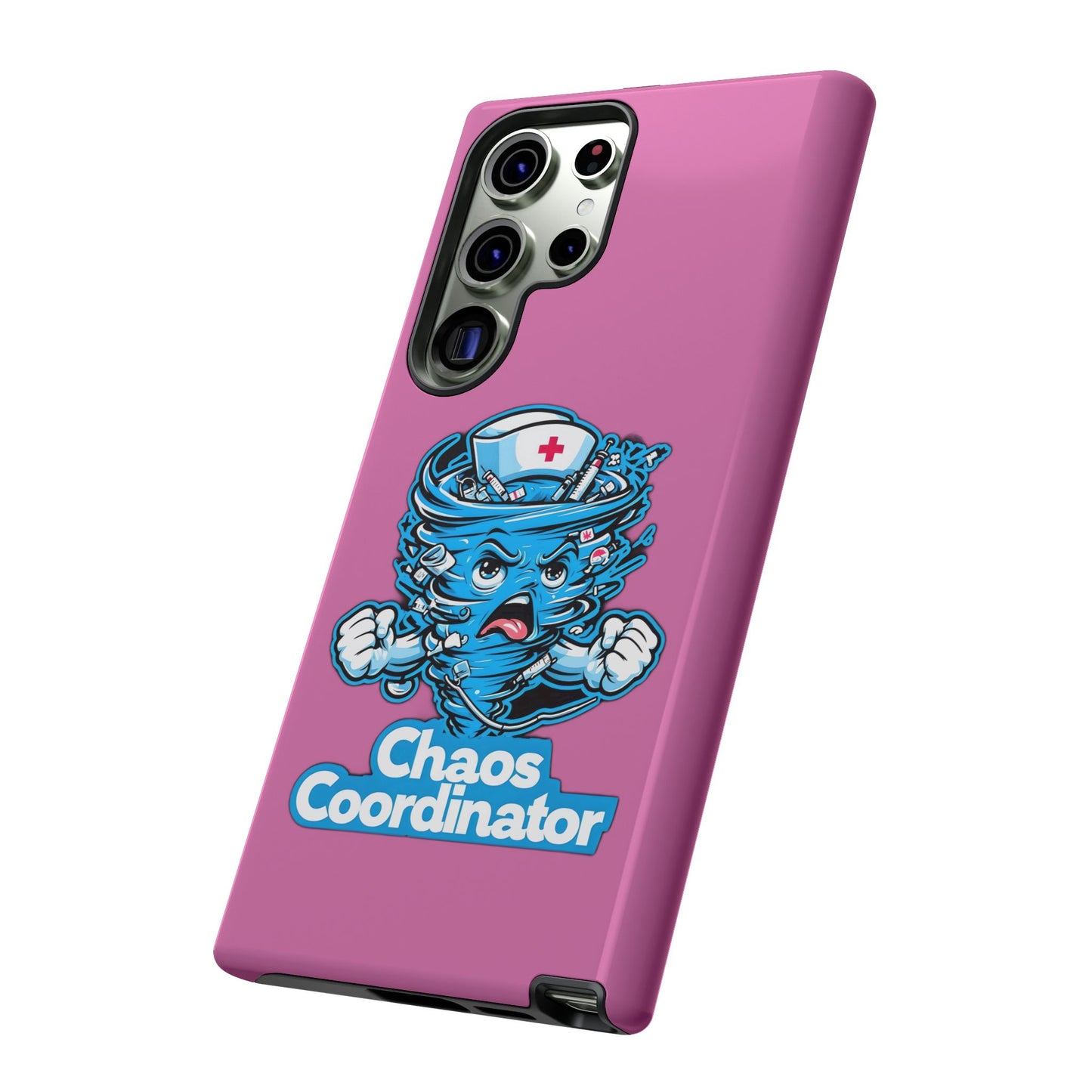 Chaos Coordinator Phone Case, Fun Nurse Gift, Tough Cases for Healthcare Heroes, Unique Cell Phone Cover, Funny Medical Humor/ Pink