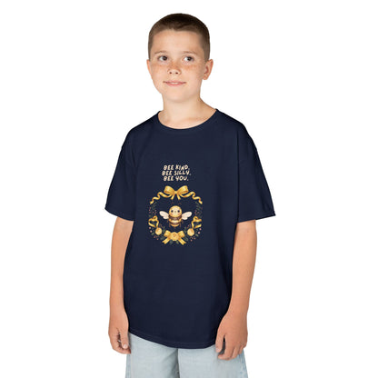 Bee Kind Bee Silly Bee You Kids T-Shirt | Cute Bee Wreath Design