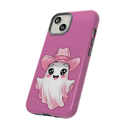Cute Ghost Phone Case - Fun, Whimsical, Kawaii, Halloween, Gift Idea, Pink Ghost Design