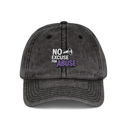 Vintage Embroidered Cap with Anti-Abuse Message - Casual Hat for Awareness, Support Events, Fundraisers, Gifts, Summer Days