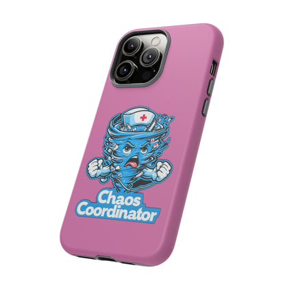 Chaos Coordinator Phone Case, Fun Nurse Gift, Tough Cases for Healthcare Heroes, Unique Cell Phone Cover, Funny Medical Humor/ Pink