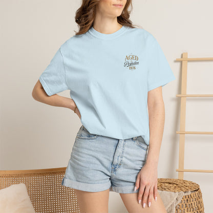 Aged to Perfection 1976 T-Shirt | Vintage Typographic Birthday Design