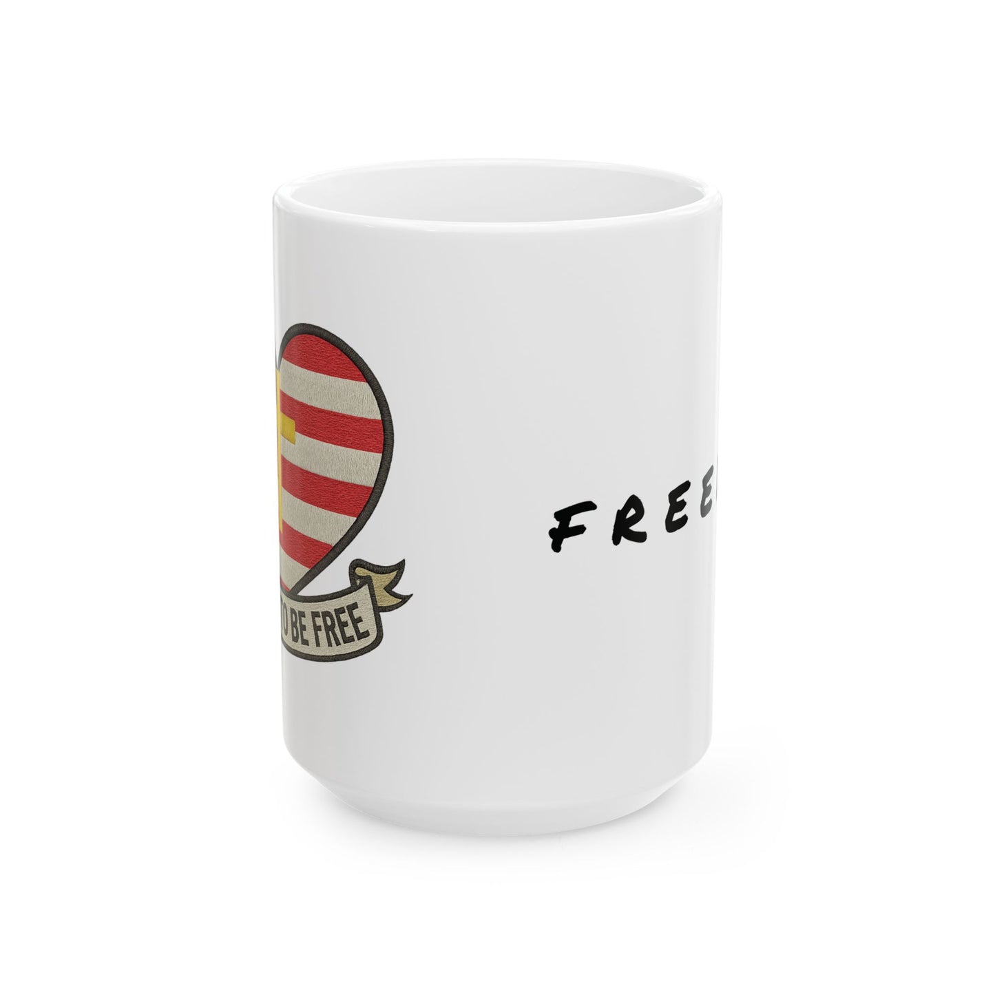 Ceramic Coffee Mug - 'Freedom' Inspirational Gift, Unique Home Décor, Motivational, Perfect for Birthdays, Graduations, Celebrations