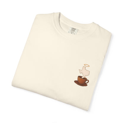 Blessings Brewed T-Shirt, Faith-Inspired Tee, Coffee Lover Gift, Texas Pride Apparel, Unisex Casual Wear