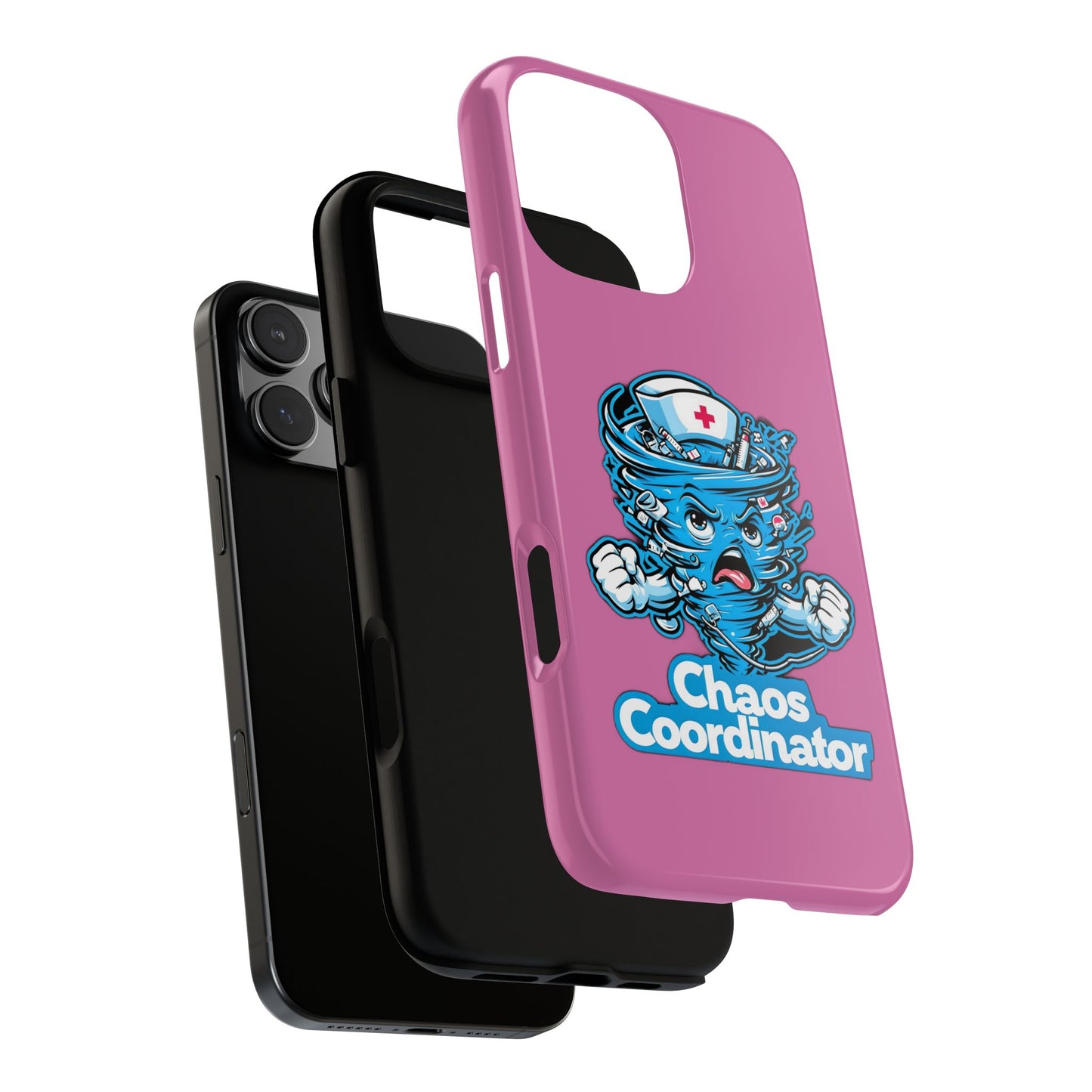 Chaos Coordinator Phone Case, Fun Nurse Gift, Tough Cases for Healthcare Heroes, Unique Cell Phone Cover, Funny Medical Humor/ Pink