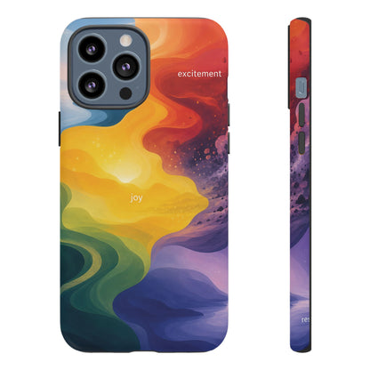 Emotion Spectrum Wave Tough Case | Colorful Abstract Phone Case